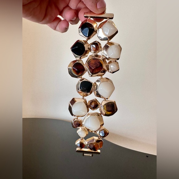 NWOT Banana Republic Rare Luxury Geo Rocks Line Statement Bracelet - Picture 15 of 17